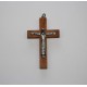 Cruz de madera de olivo con cristo románico
