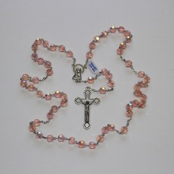 Rosario cristal facetado 32 fases rosa