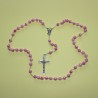 Rosario de cristal nacarado rosa – cuentas de 6 mm