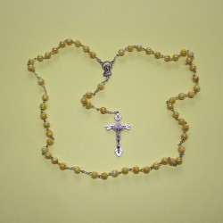 Rosario cristal nacarado amarillo