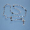 Rosario cristal 32 fases misterios con copete negro