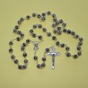 Rosario filigrana con alma de cristal negro
