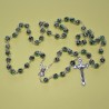 Rosario filigrana con alma de cristal verde