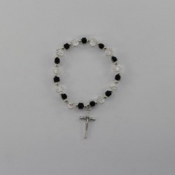 Pulsera de cristal en forma de cubo dorada