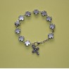 Pulsera Cruz celta metálica plateada