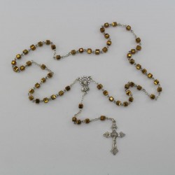 Pulsera de cristal en forma de cubo plateada