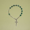 Pulsera de cristal corazón verde