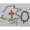 Pack Regalo – Pulsera + Rosario de madera + Cruz (oscura o natural)