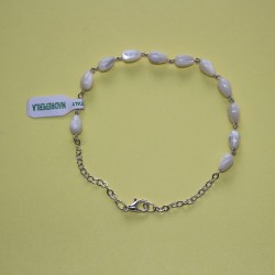 Pulsera auténtica madre perla gota nácar