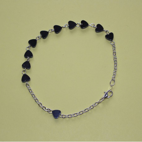 Pulsera corazón de hematite