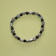 Pulsera hematite cubo alterna Cruz metal