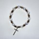 Pulsera de cristal en forma de cubo dorada