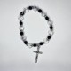 Pulsera de cristal en forma de cubo dorada