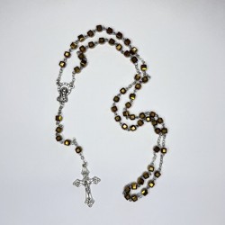 Pulsera de cristal en forma de cubo plateada