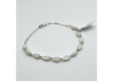 Pulsera auténtica de madreperla en forma de gota – elegante y artesanal