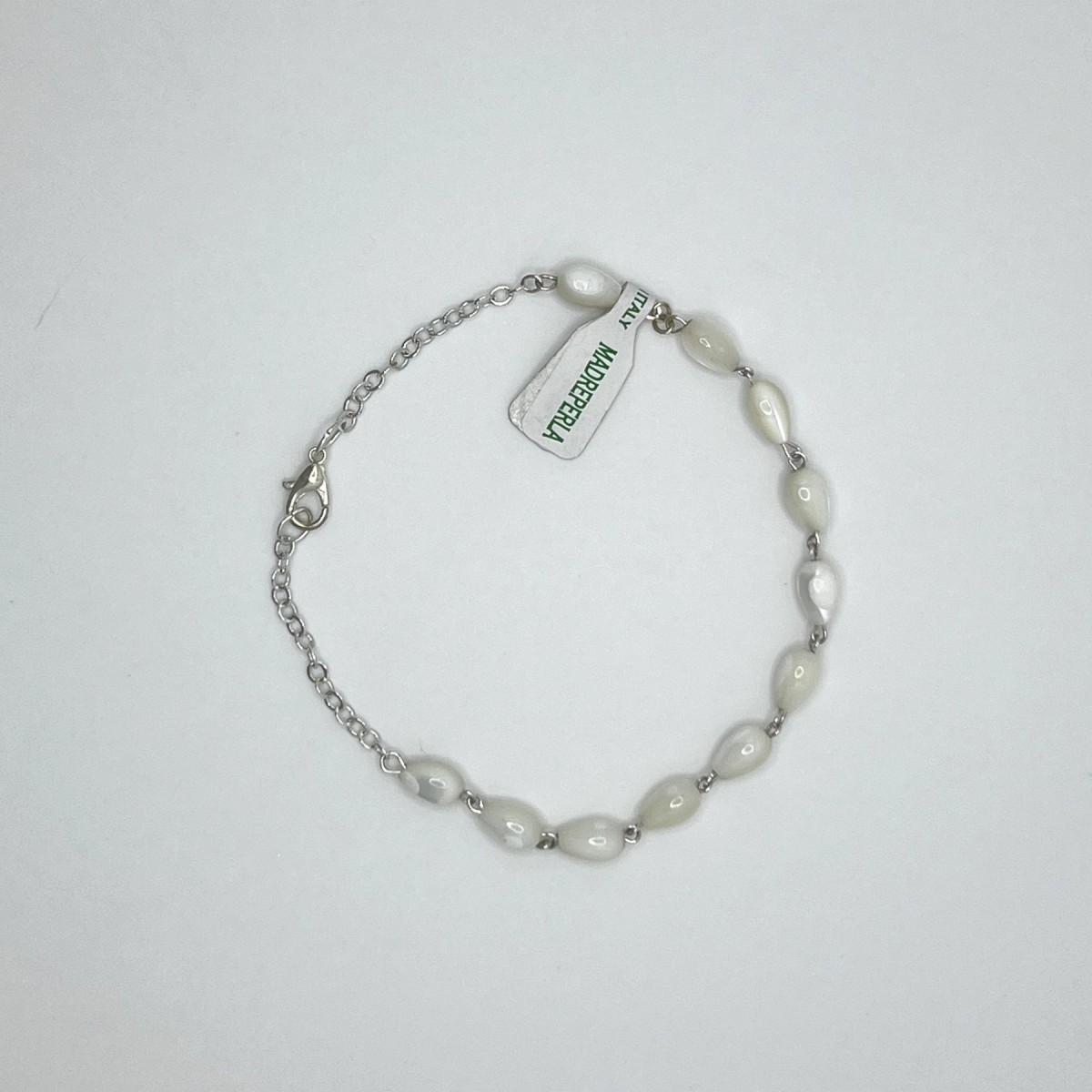 Polsera autèntica de nacre en forma de gota – elegant i artesanal