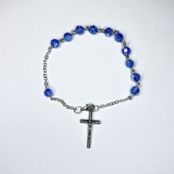 Pulsera de cristal facetado azul
