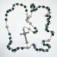 Rosario de cristal perlado verde