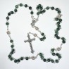 Rosario de cristal perlado verde