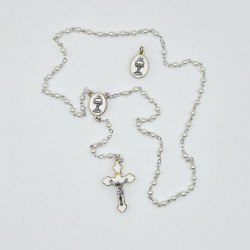 Rosario perla acrílico misterio Cruz azul