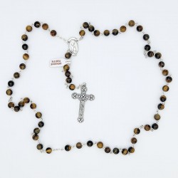 Rosario mineral ojo de tigre