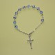 Pulsera de cristal con corazones azules – cuentas de 6 mm