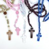Rosario franciscano de madera con cuerda – varios colores