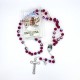 Rosario de cristal facetado rojo edición Papa Leone XIV – cuentas de 6 mm