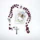 Rosario de cristal facetado rojo edición Papa Leone XIV – cuentas de 6 mm