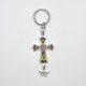 Llavero de cruz esmaltada en metal – varios colores