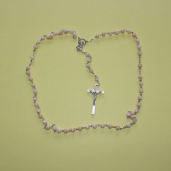 Rosario ojo de gato rosa