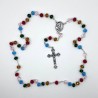 Rosario de cristal facetado multicolor – cuentas de 8 mm