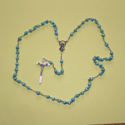 Rosario ojo de gato azul