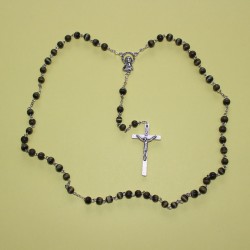 Rosario ojo de gato marron