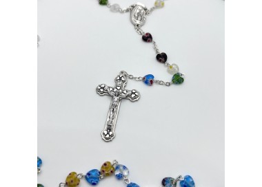Rosario de cristal de Murano – cuentas de 7x7 mm