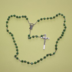 Rosario ojo de gato verde