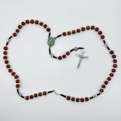 Rosario de cuerda madera