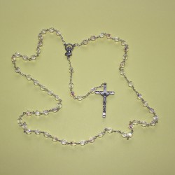 Rosario cristal facetado transparente