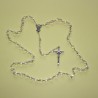 Rosario de cristal facetado transparente – cuentas de 6 mm