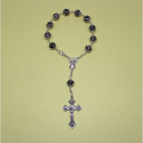 Décima cristal con copete negro