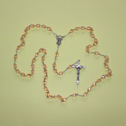 Rosario cristal facetado rosa