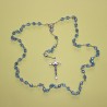 Rosario de cristal facetado azul – cuentas de 6 mm
