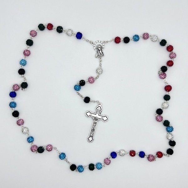 Rosario strass fiesta – cuentas de 8 mm