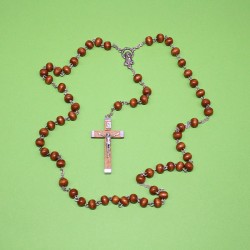 Rosario madera redondo natural