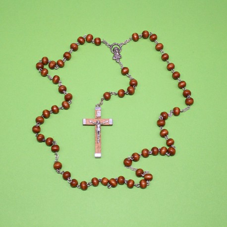 Rosario madera redondo natural