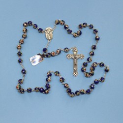 Rosario cloisonné azul