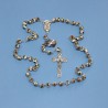 Rosario cloisonné blanco – artesanal con cuentas de 8 mm