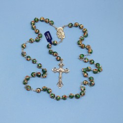 Rosario cloisonné verde