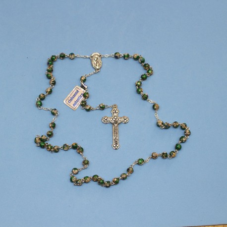 Rosario cloisonné verde