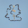 Rosario cloisonné azul – artesanal con cuentas de 6 mm